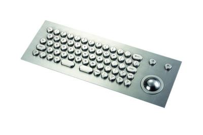 China Outdoor 65keys Weatherproof Metal ATM Keyboard With Trackball , Heavy Duty Keyboard for sale