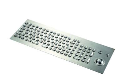 China Compact Format Waterproof IP65 Trackball Metallic Keyboard With 106 Keys , 5V DC for sale