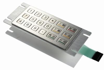 China Waterproof and Vandalproof Stainless Metal Keypad with RS232,USB and PS/2 interfaces for sale