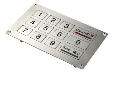 China Industrial 12 Keys Stainless Metal Keypad for Indoor and Outdoor Application for sale