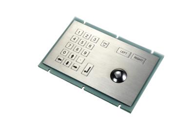 China Outdoor Panel Mount Wired Keyboard With Trackball / Industrial Computer Keyboard for sale