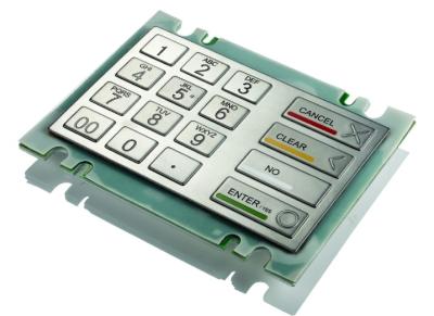 China Multilanguage 16 Keys PCI EPP Encrypting Pin Pad / Encryption Metal Pinpad for sale