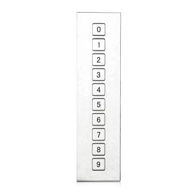 China Input Devices Vandalproof Vertical Keys Metal Numeric Keypad / Pin Pad for sale