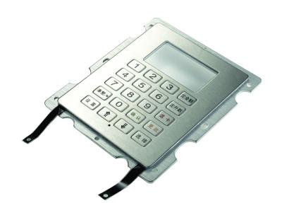 China Metallic Door Access Keypad With Information Display Window , Numeric Metal Keypad for sale