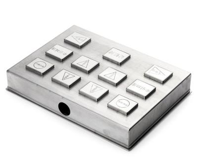 China Custome Vandalproof Stainless Steel Kiosk Metal Keyboard With Numeric Keypad for sale