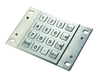 Chine Le clavier à l'épreuve du vandalisme d'acier inoxydable pour l'atmosphère, RS232 a chiffré le métal Pinpad à vendre