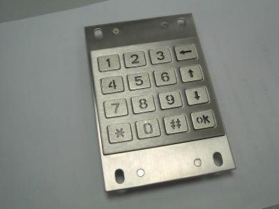 China Backlight Vandalproof ATM Pin Pad / Stainless Metal Keypad For Bank for sale