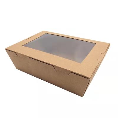 China Eco Friendly Disposable Biodegradable Cardboard Food Box Takeout Paper Food Storage Bento Lunch Boxes for sale