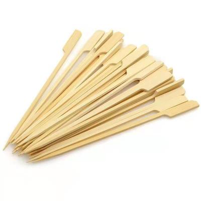 China Promotion Food Grade Nonstick Skewer Wooden Disposable Bamboo Paddle Skewer Sandwich Stick for sale