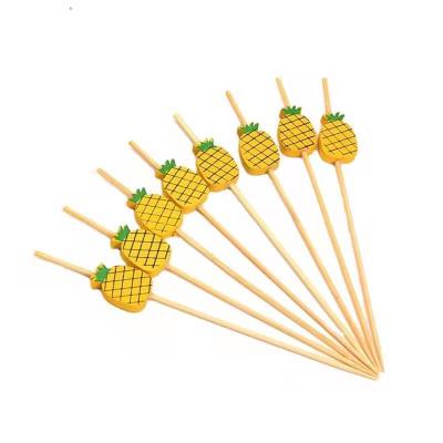 China Disposable Wholesale Stick Bamboo BBQ Spits Bamboo Fruit Fork for sale