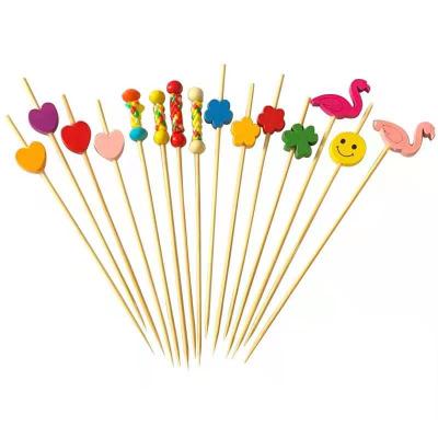 China Non Stick Wholesale Bamboo Stick BBQ Spits Disposable Party Picks Bamboo Sticks for sale