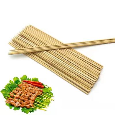 China Non-stick Biodegradable Round / Spiked Fruit BBQ Bamboo Skewer Wooden Skewer for sale