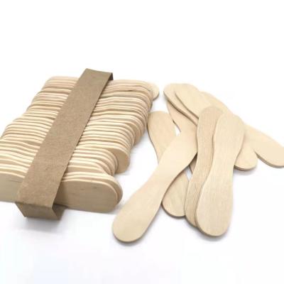 China Viable Wooden Birch Stick Ice Cream Spoon Disposable Popsicle Spoon for sale