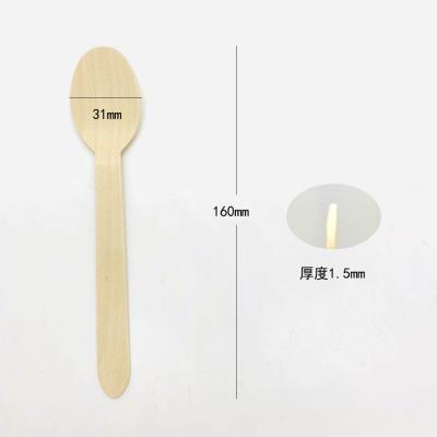 China Disposable Wooden Spoon Stored Spoon Ice Cream for sale