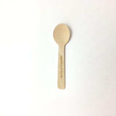 China Viable Biodegradable Wooden Spoon Disposable Ice Cream Mixing Spoon-100mm for sale