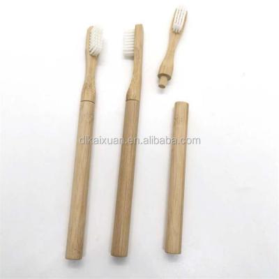 China Disposable Wholesale Biodegradable Wooden Bamboo Toothbrush for sale