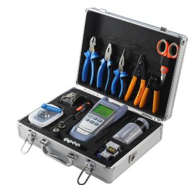 China Multifunction FTTH FTTB FTTX Network Fiber Optic Cold-Connecting Tool Kit Fiber Cleaver Toolbox for sale