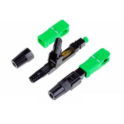 China Simplex SC/APC Fiber Optic Single Mode Quick Connector For FTTH Drop Cable for sale