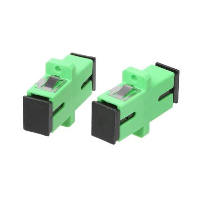 China Single Model Green Adapter FTTH System Fiber Optic Equipment SC APC Flangeless Fiber Optic Adapter for sale