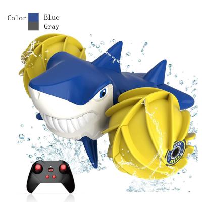 China 1:16 Large Shark Hobby RC Stunt Car 2.4G Remote Control Shark Boat Amphibious Waterproof Stunt Toy Car for sale