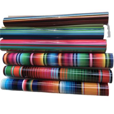 China Cinco De Mayo Printed Mexican Design Flexible Serape Heat Transfer Stretch Vinyls Striped Pattern Vinyls Sheets for sale