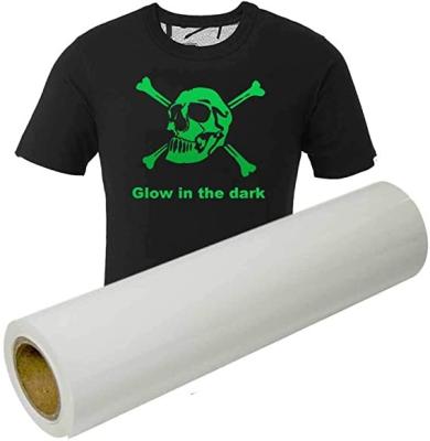 China Flexible Stretchable Glow In The Dark Heat Transfer Vinyl HTV Vinyl Neon Luminous Neon Rolls Pack For T-Shirt for sale