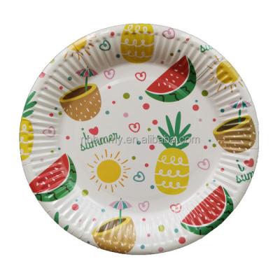 China New Arrive Disposable Christmas Oriented Paper Plate Making Machine Custom Paper Disposable Paper Party Cups And Dishes for sale