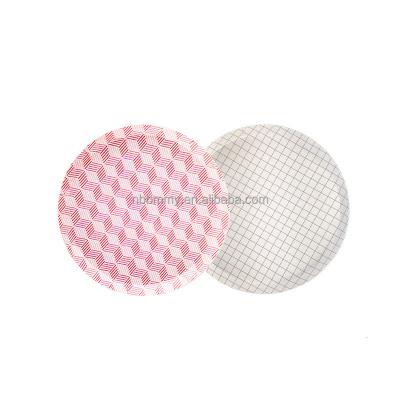 China High quality eco-frinedly round disposable fast food best-selling disposable paper plates cover for sale