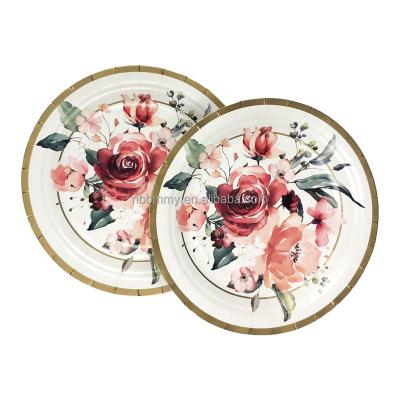 China Disposable High Quality Christmas Santa Paper Plate Food Paper Plate Oriented Interesting Paper Plates for sale