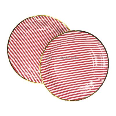 China New Arrive Disposable Christmas Oriented Luxury Paper Plates Sets Paper Plate Craft Christmas Dishes Paper for sale