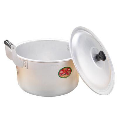 China Modern Pure Industry Commercial Kitchen Die Casting Aluminum Set Stock Pot Large Size Flat Bottom With Lid for sale