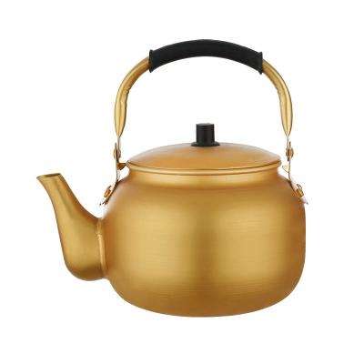 China Durable Aluminum Kettle Teapot Set 0.55 Liter -15 Liter Small Capacity Wine Brewing Milk Yellow Mini Portable Hot Coffee Pot for sale