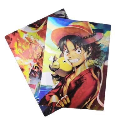 China Custom Japan 3d effect lenticular poster / flip anime 3d lenticular poster one piece for sale