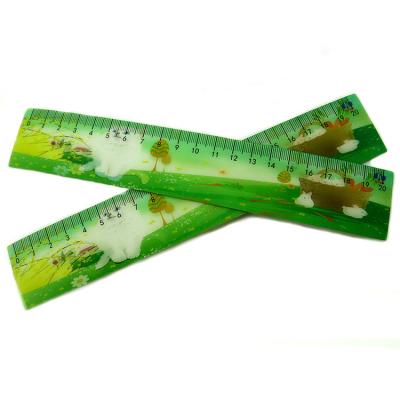 China Gift /school customize 3d effect lenticular ruler plastic 3d ruler for kids for sale