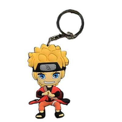 China Gift Wholesales Anime Design PVC Keychain Cartoon Anime Character Rubber Key Chain for sale