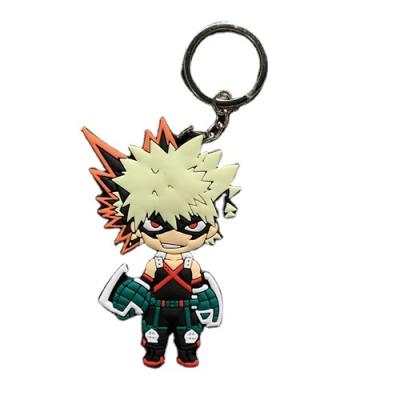 China Keychain gift in the current soft anime key chain of PVC/rubber soft anime Keychains/silicone anime for sale