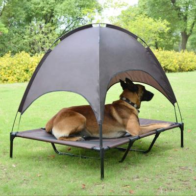 China Travel Raised Dog Cradle With Removable Canopy Raised Cat Pet Bed Tent Indoor Outdoor Camping Beach Travel Portable for sale