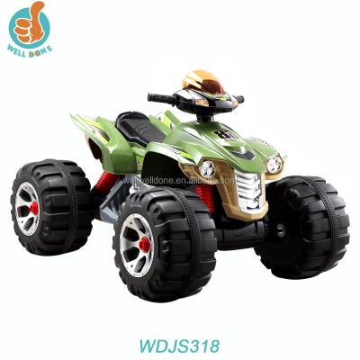 China Hot Selling Loud Car Toy Quad Ride On ATV 12v Music WDJS318 Battery Operated LED Headlights And Battery Operated Car For Kids for sale