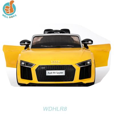 China LED headlights and music WDHLR8 authorized Audi R8 car games, 2.4g r/c double door open power display music light for sale