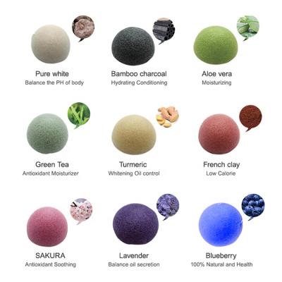 China Natural Factory Direct Product Amazon Sponge Multi Colors Konjac Face Natural Cognac Cleansing Sponge for sale