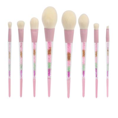 China 2021 Pcs New Arrivals 8 Pcs Handle Quicksand Makeup Brush Eco-friendly Diamond Crystal Makeup Brush Set for sale