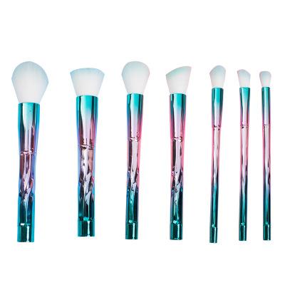 China 7 Pieces Beauty Tools Vegan Glitter Custom Logo Glitter Makeup Brushes Soft Aliexpress Hot Selling Soft Bristle Acrylic Brushes for sale