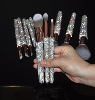 China Eco-Friendly Rhinestone Brushes Diamond Cosmetic Tools Foundation Brush Makeup Soft Stiffens Makeup Brushes for sale