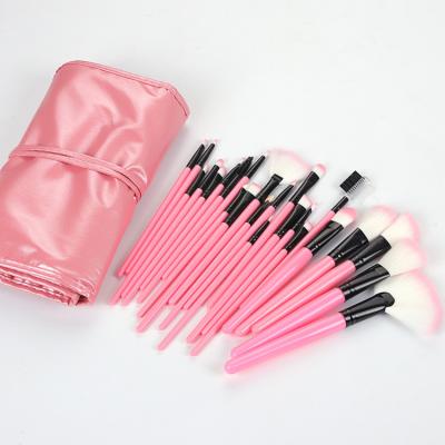 China Soft stiffens pink black makeup distributor brochas de maquillaje set 24pcs professionals make up kit with PU leather bag makeup brush set for sale