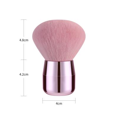 China Soft Bristle Short Handle Single Makeup Brush With Super Soft Synthetic Hair Mushroom Powder Pink Purple Brush for sale