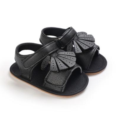 China Insulative Baby Solid Color Tassel Decor Strap Cute Baby Sandals for sale