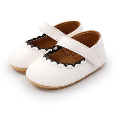 China High Quality Custom Insulative Logo Rubber Soles Angel Baby Mary Jane Girls Shoes Wave Shape for sale