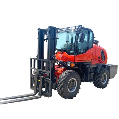 China 3ton5t Material Handling Equipment Hydraulic Four Wheel Diesel Forklift Cross Country 3.5t Forklift The Depot for sale