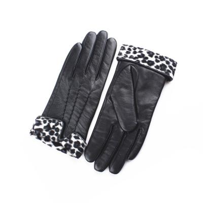 China Factory Direct Supply Cheap Price Mens Leather Gloves Mitten Finger Gloves Fur Half Lined Gloves for sale