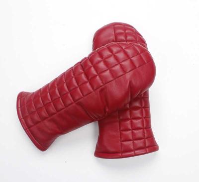 China Cheap Red Ladies Sheepskin Mittens For Driving And Boxing for sale